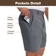 thumbnail image 2 of PULI Men’s Big & Tall Golf Shorts 10" Inseam Stretch Quick Dry Waterproof Lightweight Hiking Casual Shorts, 2 of 6