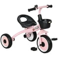 thumbnail image 1 of Pink Tricycle for Young Riders - Adjustable Seat, Basket & Bell - 2-5 Year Olds - Sturdy Metal & EVA Wheels - Perfect for Outdoor Fun & Skill Development, 1 of 7