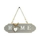 thumbnail image 2 of Letrero de madera para puerta colgante, placa de madera colgante con lazo, colgador decorativo para puerta casa gris, 2 of 9