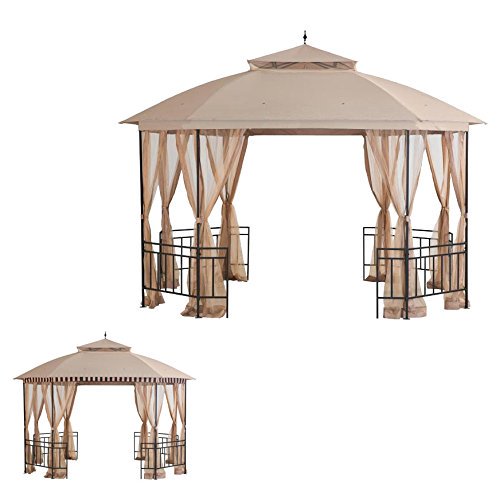 Garden Winds Replacement Canopy Top Cover for The Meijer L-GZ762PST-B Gazebo - RipLock 350