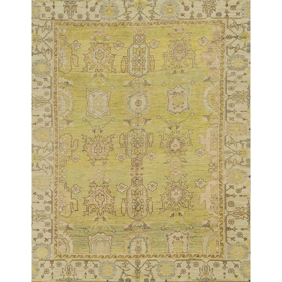 Ahgly Company Machine Washable Indoor Rectangle Abstract Metallic Gold Area Rugs, 6' x 9'