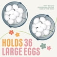 thumbnail image 4 of CLDD 8" Egg Storage Basket - Set of 2, Farm Grade Coated Wire Egg Carrier for Collecting, Transporting & Cooling, Holds Up to 36 Large Eggs (Blue/Red/Grey), 4 of 6