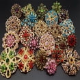 thumbnail image 2 of Alloy Brooches Set with Colorful Rhinestones 24pc for Wedding Bouquets and Dresses, 2 of 6