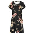 thumbnail image 4 of Women's Casual Loose Summer Printed Short Sleeved Dress, 4 of 5