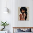 thumbnail image 4 of ARISTURING Black Queen Poster African American Wall Art Black Girl Canvas Paintings Black Women Wall Decor African Women Portrait Meditation Vertical Painted Picture for Bedroom Living Room   16x20 in, 4 of 5