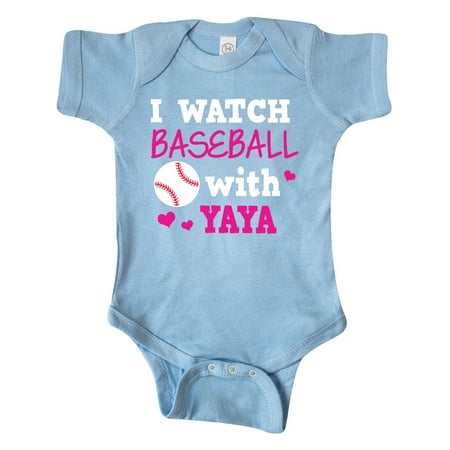 

Inktastic I Watch Baseball with My Yaya Gift Baby Boy or Baby Girl Bodysuit