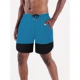 thumbnail image 3 of TheFound Men's Sweatshorts Casual Fitted Elastic Waist Contrast Color Athletic Short for Running Workout, 3 of 9