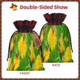 thumbnail image 2 of Rocae Bees Pollinates A Yellow Dandelion Print Christmas Drawstring Linen Gift Bag with Drawstrings Treat Bag Goody Present Bags for Christmas Party Favor, 2 of 8