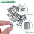 thumbnail image 2 of Uxcell 200 Pack Aluminum Crimping Loop Sleeves 3/32 inch Double Round Barrel Wire Rope Sleeves, 2 of 7