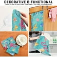 thumbnail image 7 of Dreamtimes Marine Style Mermaid Kitchen Towels Set of 4 Dishcloths Hand Towels Tea Towels Ultra Absorbent for Cleaning Washing Drying Dishes Tableware 28'' x 18'', 7 of 7