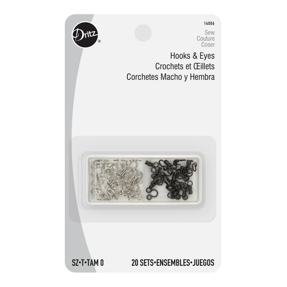 Dritz Hooks & Eyes, 20 Count