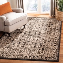 SAFAVIEH Brilliance Della Oriental Area Rug, Creme/Black, 5'1" x 7'6"