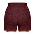 thumbnail image 6 of Uaswgudfs ​Adjustable Drawstring Running Shorts for Women - Colorblock Hem & 3.5" Inseam Summer Activewear​ Wine XL, 6 of 7