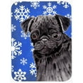 thumbnail image 1 of Carolines Treasures SC9366LCB Pug Winter Snowflakes Holiday Glass Cutting Board - Large, 1 of 1