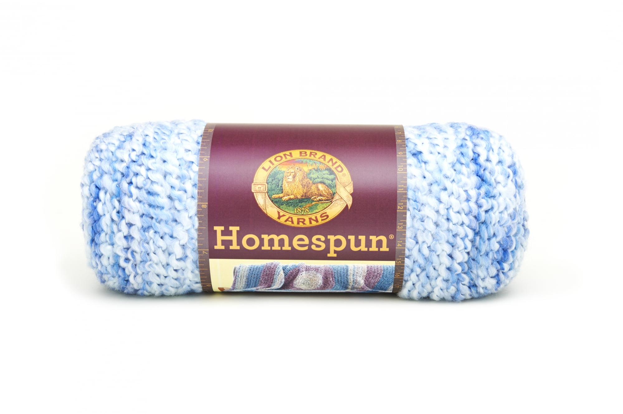 Lot of 2 Lion Brand Yarn 790-355 Homespun Yarn Delft Brand New 185 yds 5 Bulky