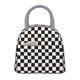 thumbnail image 1 of Fotbe Black and White Checkerboard Bolsa de Almuerzo con Estampado, Lonchera Aislada, Contenedor de Comida Reutilizable Tipo Cooler a Prueba de Fugas, 1 of 6