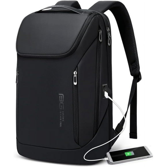 BANGE Mochila Laptop Inteligente Impermeable de Tela Oxford de 15,6'', Negra