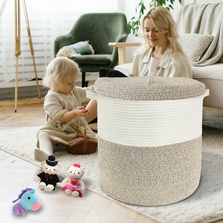 Extra large blanket basket with lid hotsell