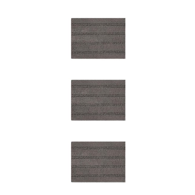 Bearachild Alfombrilla de chenilla duradera Pies cómodos y pisos limpios Alfombra de baño antideslizante Amplia aplicación gris claro 43 * 61 Type1 NO1