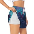 thumbnail image 1 of Balery DJ Panda Hot Air Balloon Pantalones cortos deportivos para mujer con forro y dos bolsillos, elásticos, para entrenamiento, gimnasio, yoga-XX-Large, 1 of 7