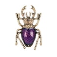 thumbnail image 2 of Hyasfey Beetle Shape Brooch Rhinestones Inlaid Enamel Pin Vivid Appearance Coat Lapel Bag Shawl Badge Jewelry Accessories, 2 of 7