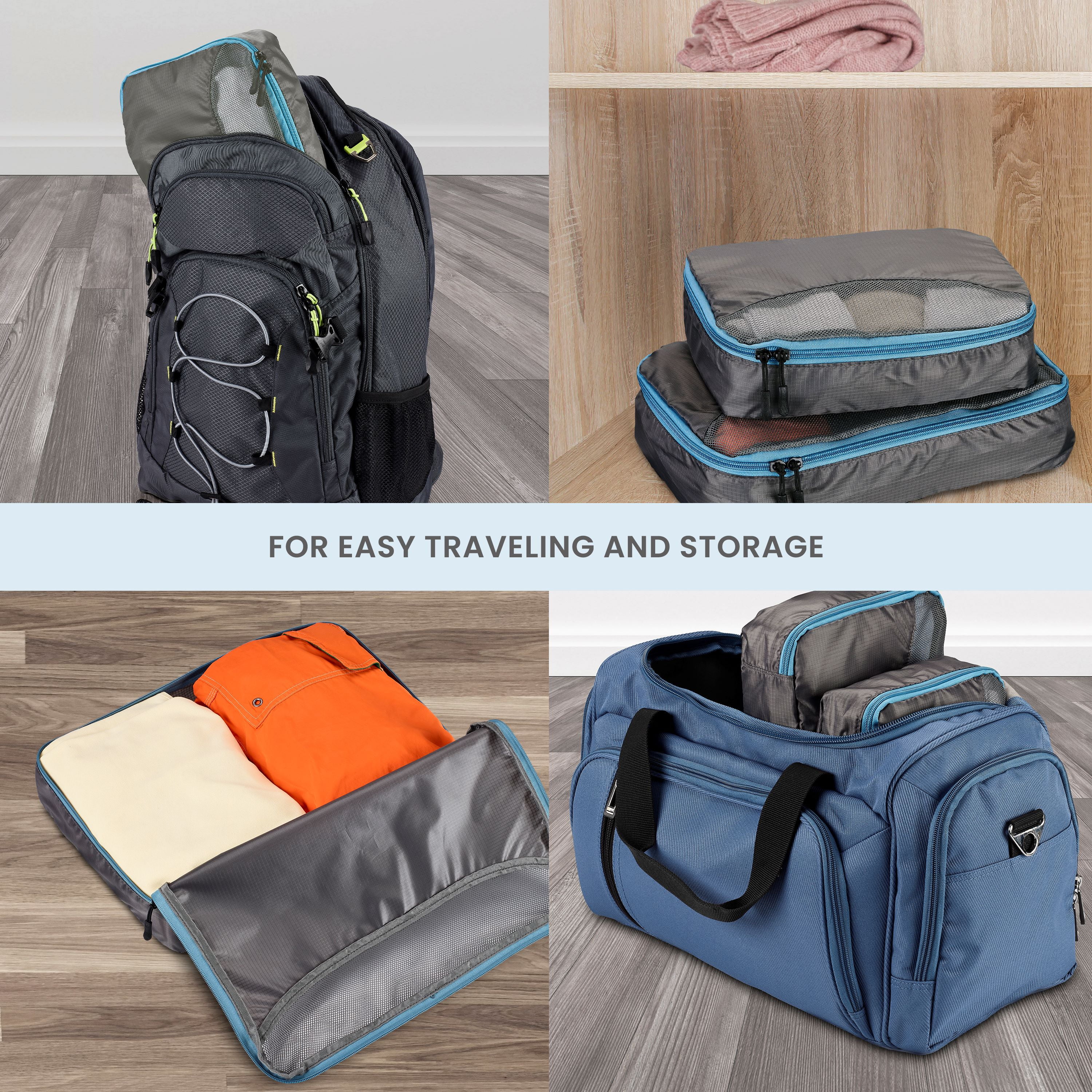 Travel Smart by Conair Luggage Packing Cubes, 3 Count