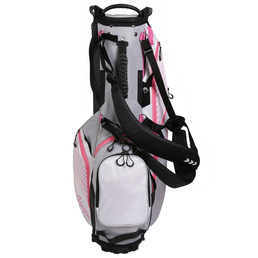 MacGregor Golf Ladies VIP 14 Divider Stand Carry Bag with Full Length Dividers Grey/White/Pink