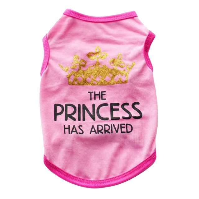 CSChome Pet Vest Breathable Soft Comfortable Sleeveless Crown Printing Dog Vest Pullover Daily Wear