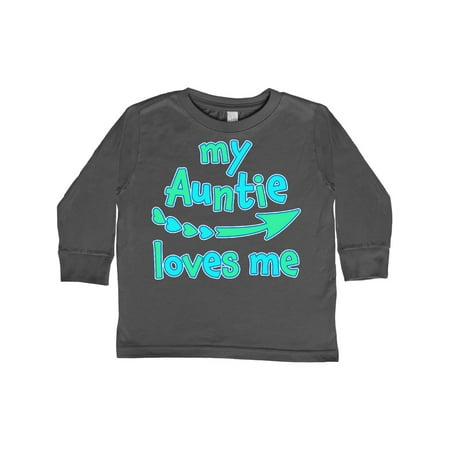 

Inktastic My Auntie Loves Me- blue and green arrow hearts Gift Toddler Boy or Toddler Girl Long Sleeve T-Shirt
