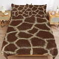 thumbnail image 6 of 3 Pcs Soft Bedding Set, Includes 1 Duvet Cover with Zipper And 2 Pillow Shams,Giraffe Skin Print King(102"×90"), 6 of 8