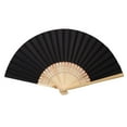 thumbnail image 4 of Pattern Folding Dance Wedding Party Lace Silk Folding Hand Held Solid Color Fan, 4 of 4