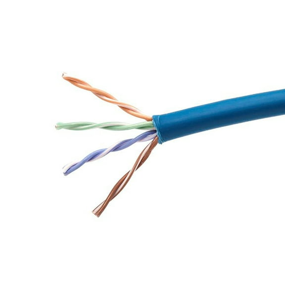 Monoprice Cat5e Ethernet Bulk Cable - 1000 Feet - Blue | Network Internet Cord - Solid, 350Mhz, UTP, CMP, Plenum, Pure Bare Copper Wire, 24AWG, No Logo