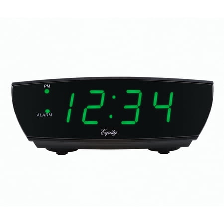 Equity Digital 0.9 Green LED Deep Sleep Alarm Clock, 75902
