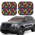 thumbnail image 1 of Saiise Colorful Cats for Foldable Car Sun Shades (2-Pack) Offer Sun Protection with an Easy-fold Design for Convenient Windshield Shading-Small, 1 of 6