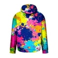 thumbnail image 4 of Men's Tie Dye Printed Sweatshirt Casual Long Sleeved Drawstring Top Hooded Sweatshirt With Pockets, 4 of 5