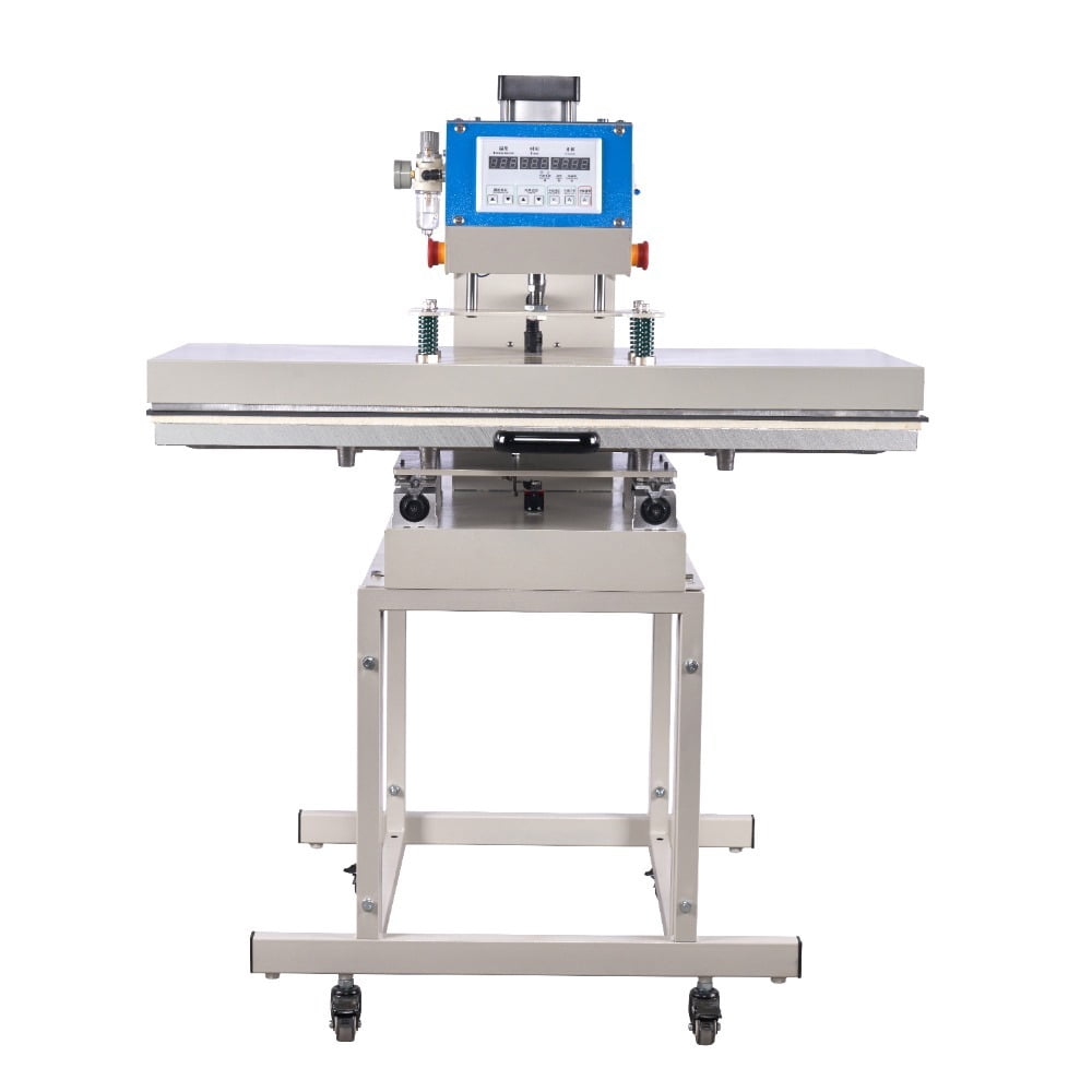 6000W Large Format Single Station Pneumatic Heat Press Machine, 24" x 32" Heat Plate, No Plug, Grey