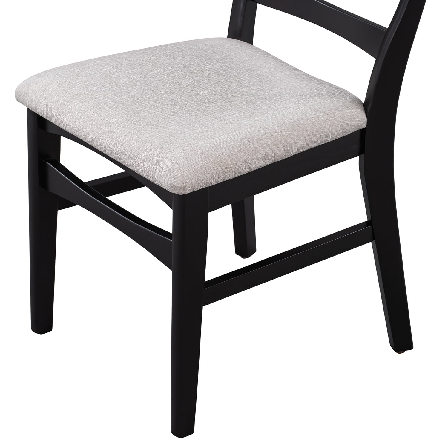 Kadyn 5-Piece Dining Table Set, Solid Wood Dining Set with MDF Board Tabletop and 4 Upholstered Chairs, Kitchen Table and Chairs Set for Dining Room, Espresso Kadyn 5-Piece Dining Table Set, Solid Wood Dining Set with MDF Board Tabletop and 4 Upholstered Chairs, Kitchen Table and Chairs Set for Dining Room, Espresso