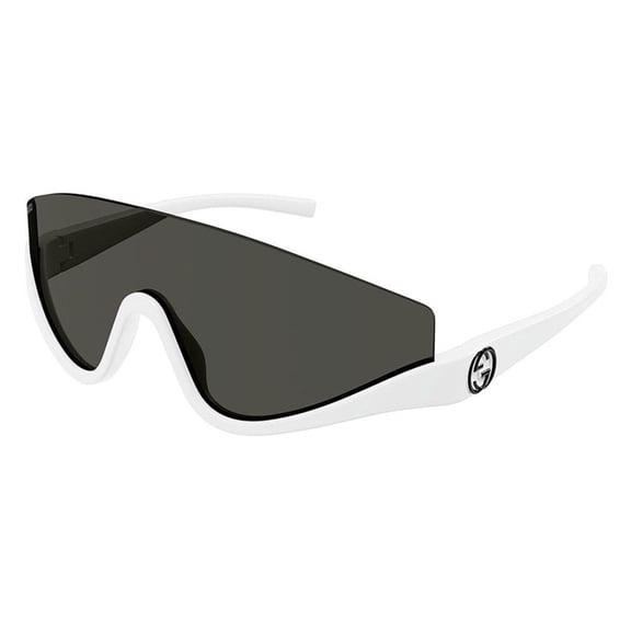 Gucci GG1650S 007 Shield Sunglasses Women's Shiny White