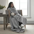 thumbnail image 4 of Vellux 100% Cotton Blanket, Twin, Grey, 4 of 10