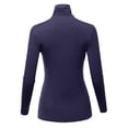 thumbnail image 3 of SSOULM Women's Slim Lightweight Long Sleeve Pullover Turtleneck Shirt Top With Plus Size, 3 of 5