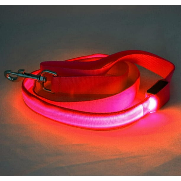 LINLIN LED Dog Leash, Light Up Dog Leash USB Light UP Rechargeable