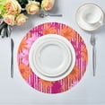 thumbnail image 5 of IAUYY Set of 1 Round Placemats for Dining Tables Heat-Resistant and Wear-Resistant DIY Printing Design Table Placemats，Applicable for Christmas Orange, 5 of 7