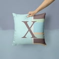 thumbnail image 2 of Carolines Treasures CJ1003-XPW1414 Letter X Initial Monogram - Blue Stripes Decorative   Canvas Fabric Pillow 14Hx14W, 2 of 4