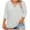 White, variant on Wensltd Women's Plus Size Loose Fit 3/4 Sleeve Pullover Tunic Top Comfortable Solid Color Outfit