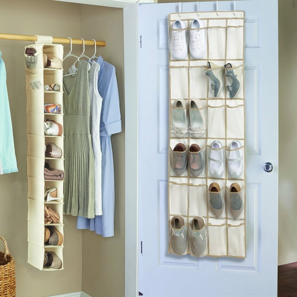 Mainstays 24Pocket Canvas Organizer and 10Shelf Canvas Organizer