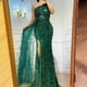 thumbnail image 3 of Vestido de noche largo ajustado de temperamento a la moda sin mangas con lentejuelas de color hada para mujer, 3 of 6