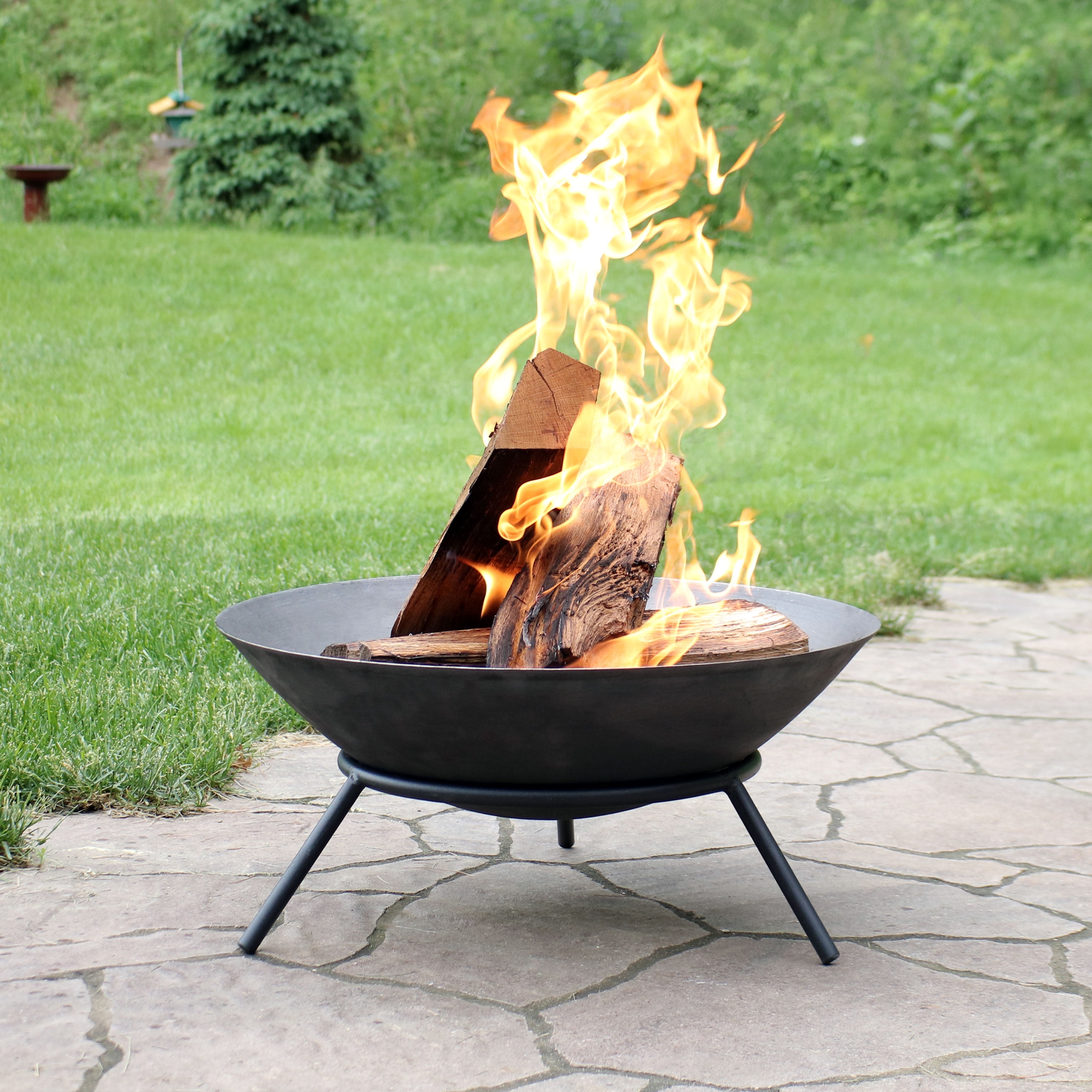 Sunnydaze Cast Iron Fire Pit Bowl, Wood Burning Patio Fire Pit