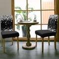 thumbnail image 3 of Chair Covers for Dining Room Set of 4,Winter Christmas Snowflakes Stretch Seat Protector Removable Washable Chairs Slipcovers for Kitchen Banquet Wedding Hotel,Black and White, 3 of 6