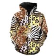 thumbnail image 1 of Sudadera con capucha y cremallera con estampado animal abstracto para hombre, divertida sudadera de hip hop, tops de moda, gran oferta 2024, estampado 3D, informal, de gran tamaño, genial, 1 of 6