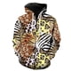 thumbnail image 1 of Sudadera con capucha y cremallera para hombre, con estampado abstracto de animales, estilo Harajuku, de gran tamaño, para adolescentes, estilo hip hop, manga larga, unisex, con estampado 3D, para prim, 1 of 6